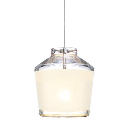 Pica 6 Cord Pendant, White Sand, Satin Nickel Finish, 1x5W LED